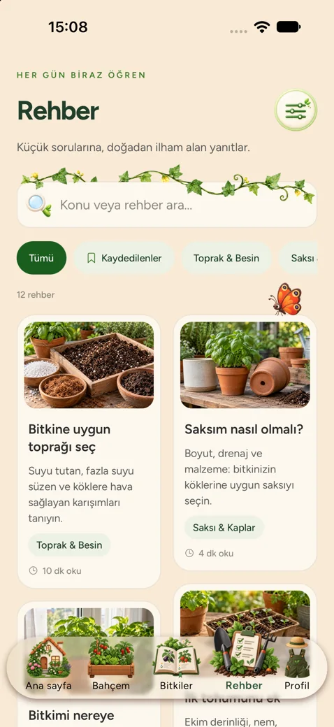 iPhone'da yetiştirme rehberleri